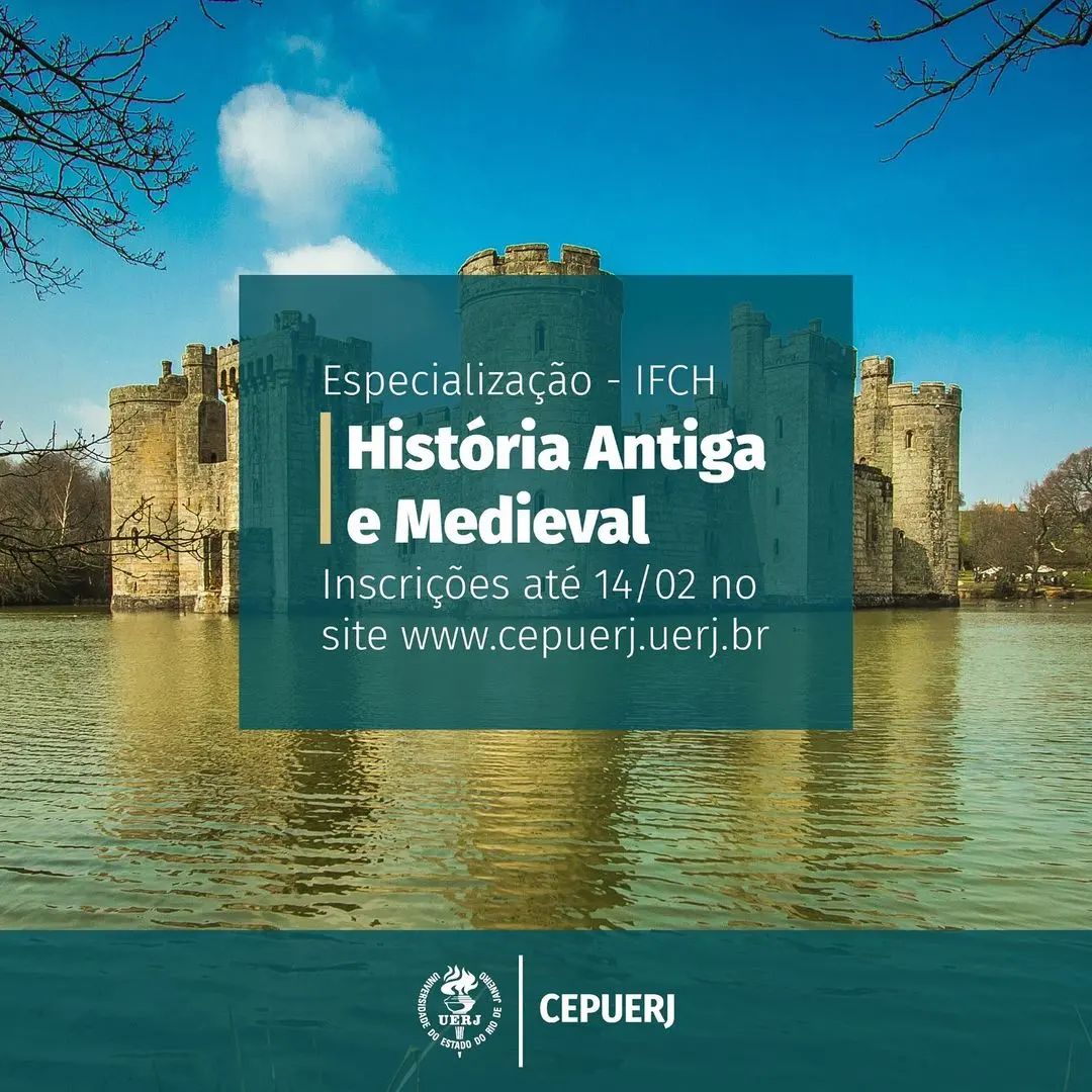 O Instituto de Filosofia e Ciências Humanas (IFCH) da Uerj está com inscrições abertas para a Especialização em História Antiga de Medieval. Venha fazer sua pós-graduação na Uerj! 
 
✍️ Inscreva-se até o dia 14 de fevereiro de 2025 pelo link nos destaques!