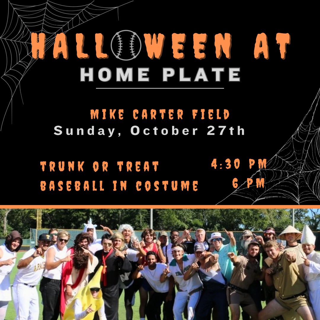 Don’t miss our annual Halloween at Home Plate this Sunday!

🎃 4:30 PM | Trunk or Treat  
👻 6:00 PM | Costume Baseball  

#feathersup