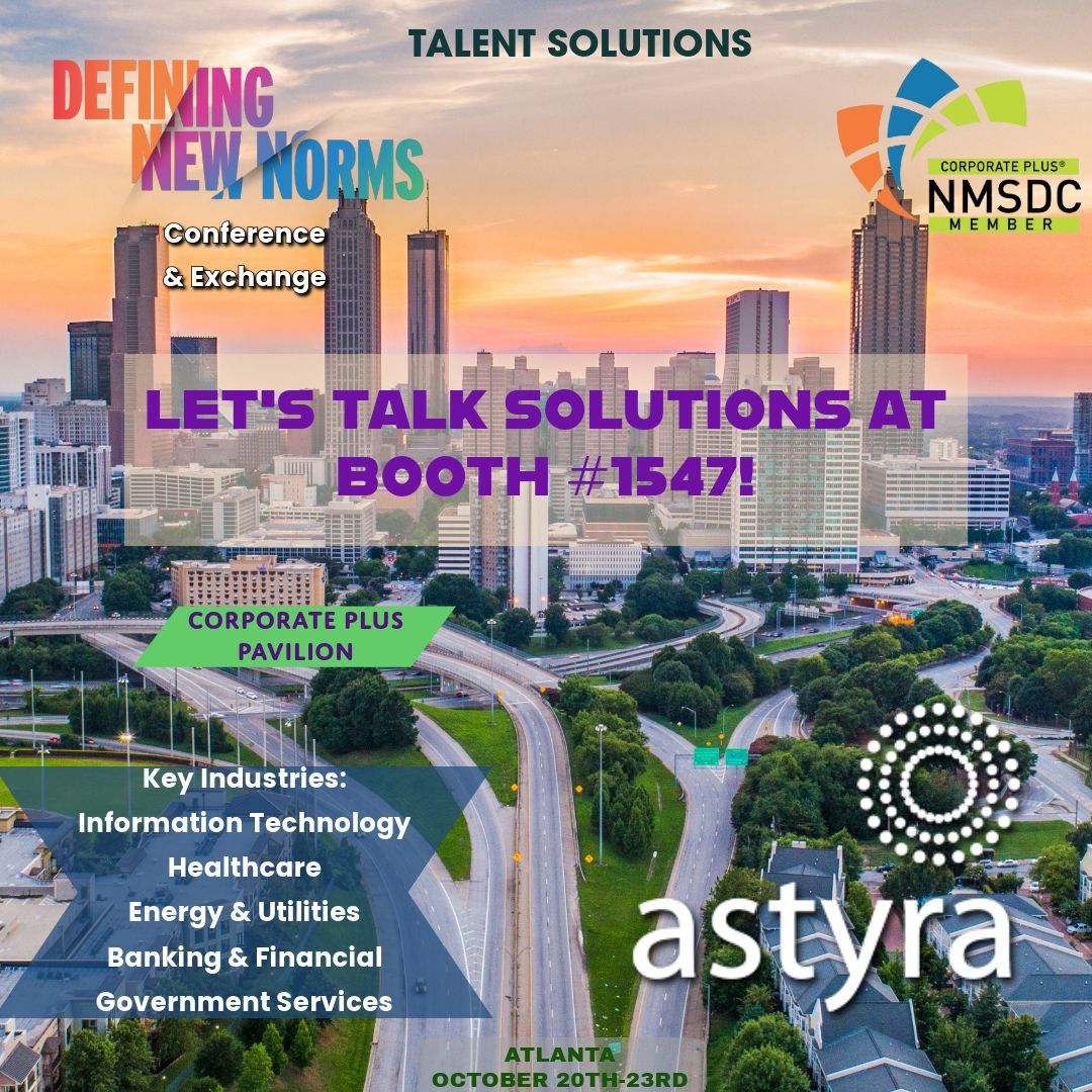 Last day to chat with Astyra at the NMSDC Conference! 
#NMSDC
#NMSDCConference