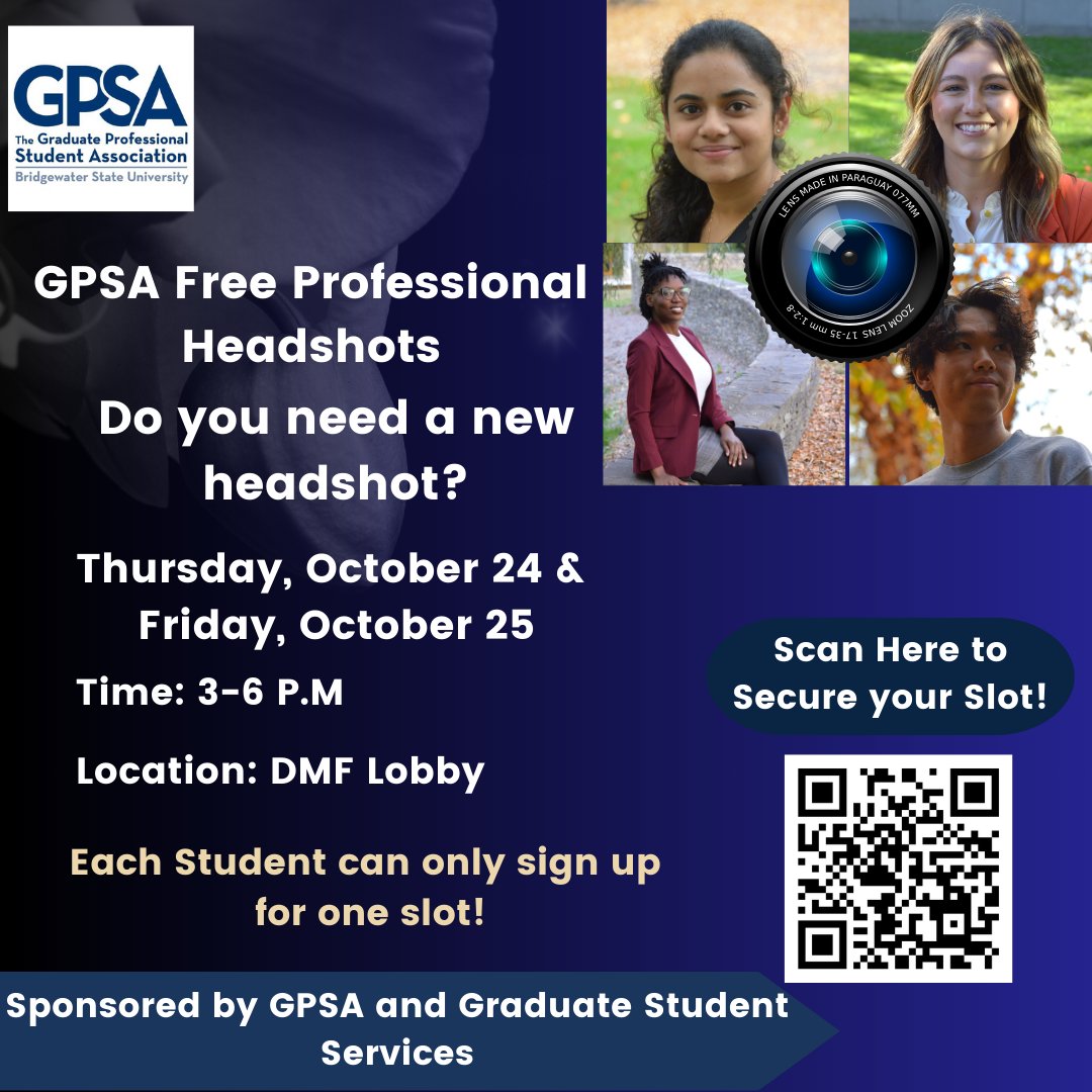 🌟Are you seeking a refreshed headshot? We are delighted to provide this service complimentary. Seize this opportunity to elevate your professional image and presence. 🌎️❣️⁠
⁠
#ProfessionalHeadshot #BSU_GPSA #BSU_GSS #BSUGraduateStudies