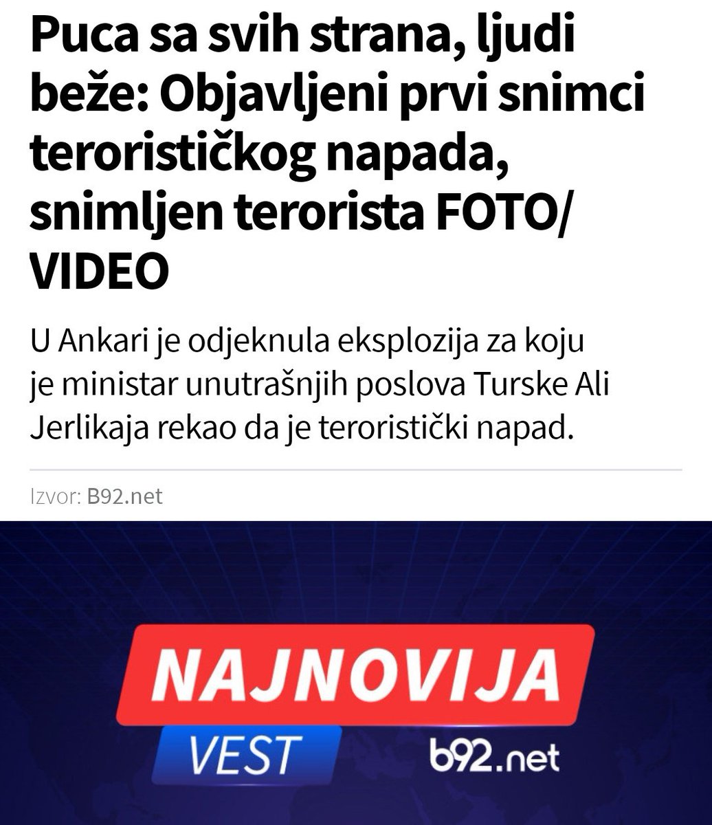 Poruka je jasna, Erdogan nije smio ići u Kazanj, na BRICS samit. Izvršioci ovog terorističkog akta su manje bitni, naredbodavci su problem i Turske i ovog nesigurnog svijeta. Bezbjednost svijeta je kao 1941. Možda je i na još opasnijem nivou. Povećavaju se ulozi na svim stranama.