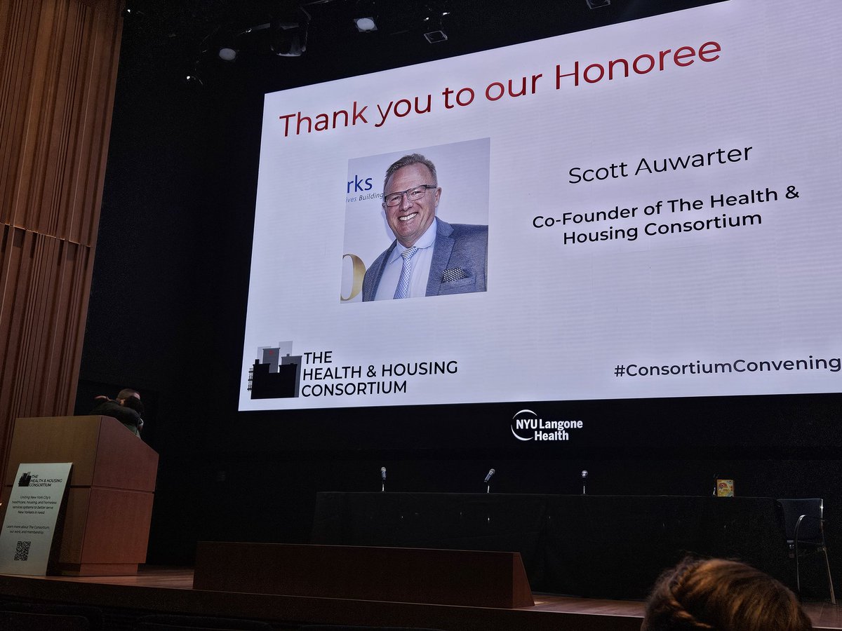 <a href="/BronxWorks/">BronxWorks</a> <a href="/hhconsortiumnyc/">#JustPay | The Health & Housing Consortium</a> <a href="/nyulangone/">NYU Langone Health</a> And even more congratulations to Scott Auwarter, also from <a href="/BronxWorks/">BronxWorks</a> and Co-Founder of <a href="/hhconsortiumnyc/">#JustPay | The Health & Housing Consortium</a>... and also Board Member of <a href="/sdhealthny/">Samaritan Daytop Health</a>! 💚🎊👏 #ConsortiumConvening2024