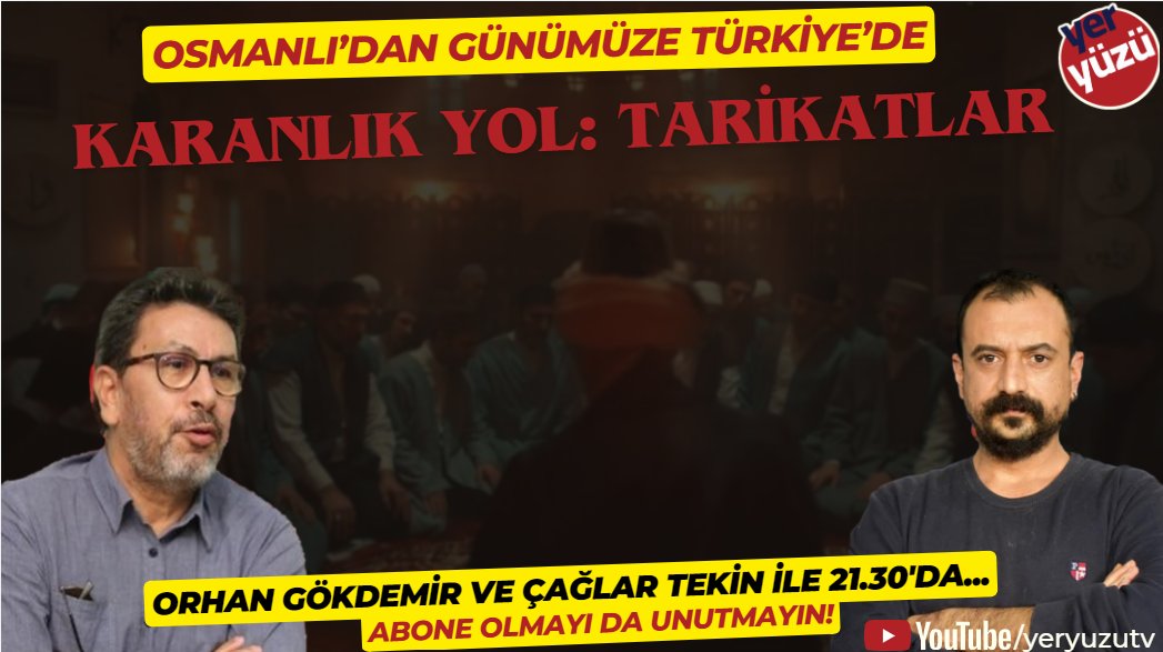 mcaglartekin's tweet photo. Karanlık Yol: #Osmanlı'dan günümüze #Tarikat!
#Halidi- #Nakşi geleneğinden #FethullahGülen'e, kamusallığın halka kapanmasına, #tecavüz, #istismar ile anılmaya;
Zengin için #Holding, yoksul için #cehennem...
#OrhanGökdemir (@gokdemirorhan) ile... 21.30'da
https://t.co/4Mdq3wEmwY https://t.co/34hZAzsja8