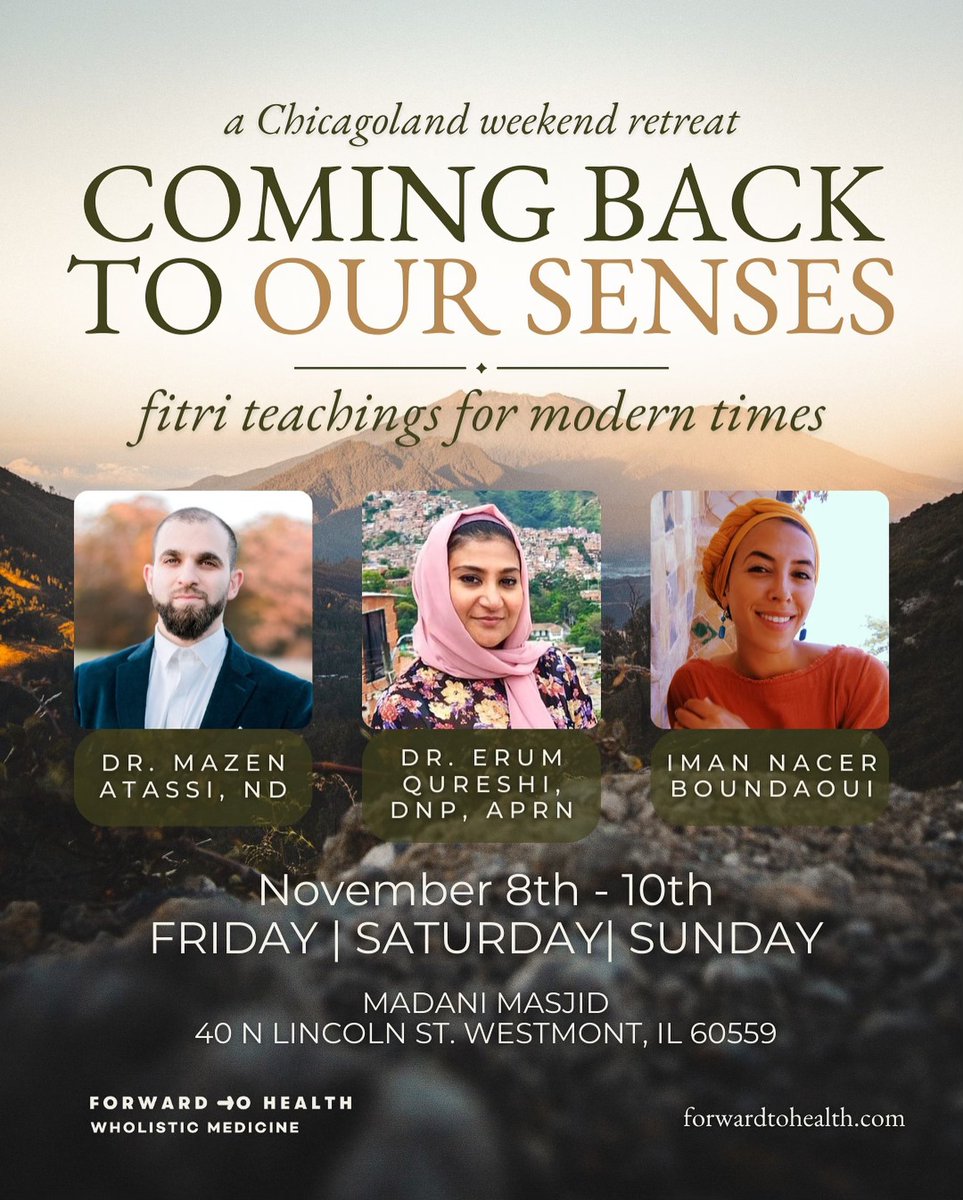 MazenAtassi's tweet photo. Join Dr. Mazen and the FTH Team next month for a weekend retreat focused on reviving wholistic healing teachings based on the Fitra! 

https://t.co/oXwmY0gLRK https://t.co/CfmuI5zCuu
