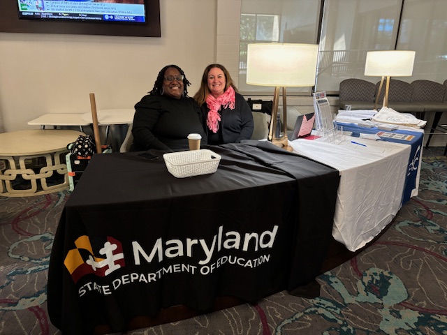 marylandece's tweet photo. The Division of Early Childhood is proud to support leaders in the child care workforce. Our team attended the MSCCA  Leadership Symposium to share information on support for licensing compliance, quality improvement, and professional learning. Thanks for having us! https://t.co/e84pLzRad6