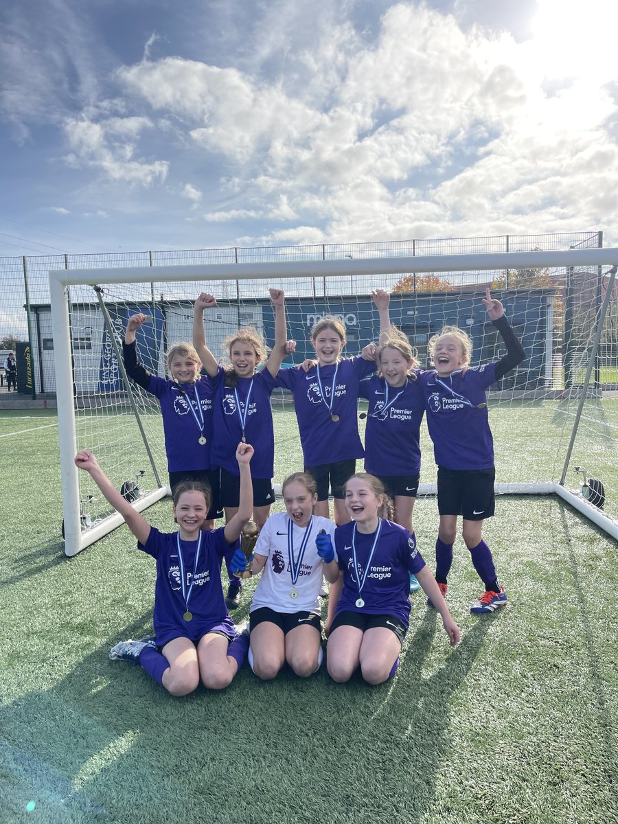 Acresfield1's tweet image. Congratulations to the Under 11s girls football team for winning the National League Trust Schools Cup this morning at King George V Sports Hub. A big well done to all of you! #PE 🏆👏
