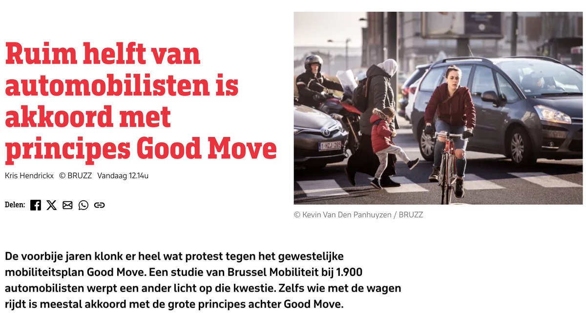 Les gens qui utilisent la 🚗 sont des êtres humains comme les autres, avec des poumons, des oreilles &amp; des proches, qu'ils ne veulent pas perdre dans des accidents de la route.
Il n'est donc pas surprenant qu'ils soutiennent majoritairement les objectifs &amp; mesures de #goodmove
1/