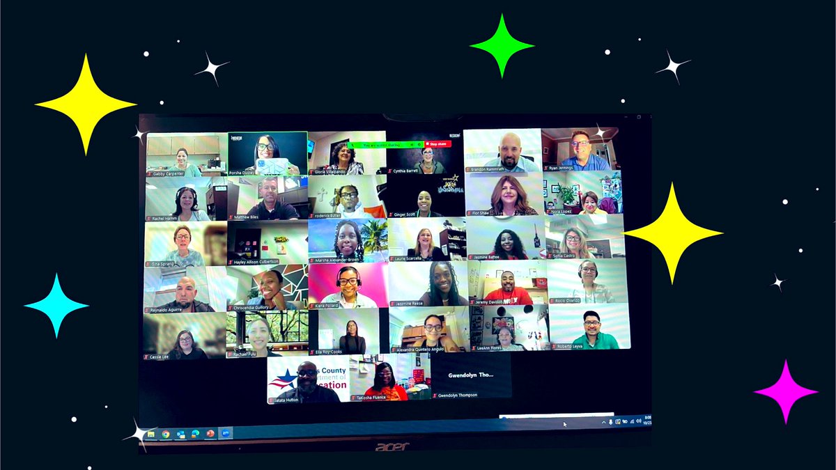 PorshaDudley1's tweet photo. πSUPERSTAR LEADERS!π
Rocking out with this AMAZING group of @R4Leaders this week! Today is Day 2, and it just keeps getting better! So inspired by their leadership expertise, their servant hearts β€οΈ, and their passion for our great profession and kids! GO TEAM! β¨ππΎ#TTESS https://t.co/ZzXMAhZGpz