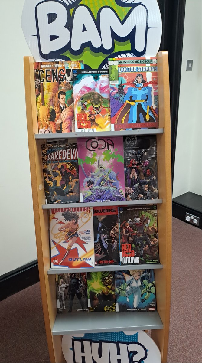 corkcolibrary's tweet photo. Skibbereen Library has a great selection of new adult graphic novels on the shelves for Comic Week. Be sure to call in for a browse and borrow some, lots to choose from. 🦹♀️🦹♂️
#ComicFest #CreativeIrl #CorkCountyCouncil #Comics #Superhero #Halloween
@LibrariesIre @Corkcoco https://t.co/gaHVkMitgU