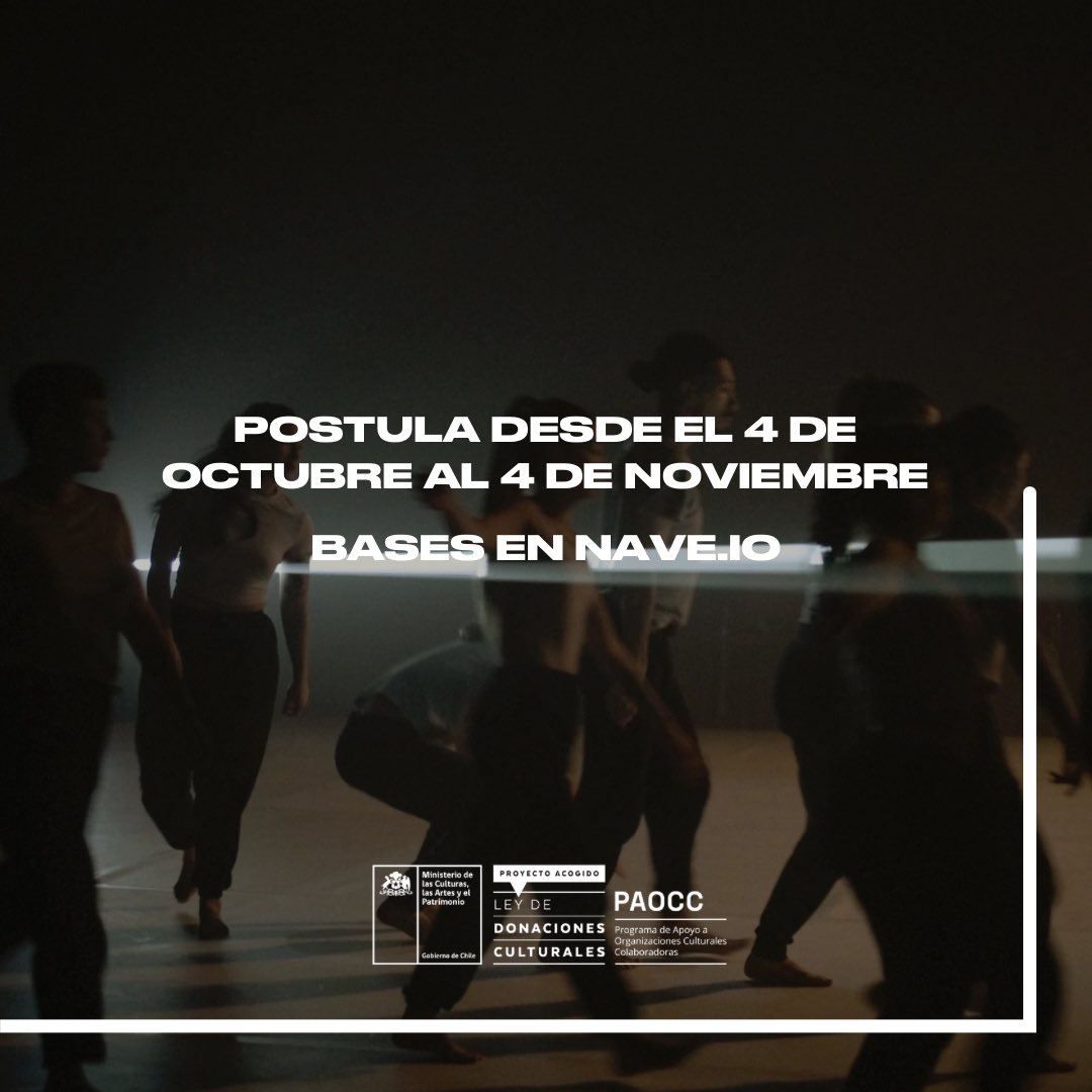 centro_nave's tweet photo. ¡Revisa las bases y postula! 📝Invitamos a participar en una nueva edición de la Convocatoria Artes Vivas 2025 hasta el 04 de noviembre

🔍 Buscamos colaborar con proyectos que innoven en sus lenguajes y referencias estéticas y, que a su vez, dialoguen con otros campos de estudio https://t.co/Z1sBeOph7n
