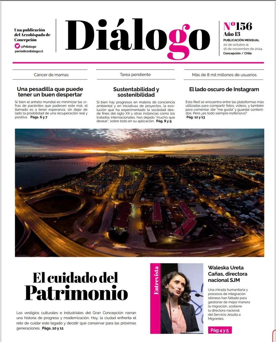 PDialogo's tweet photo. Hola a todos nuestros seguidores. Les compartimos la edición n°156 de Diálogo. El link está en nuestro perfil. https://t.co/uBRwbSoLF1