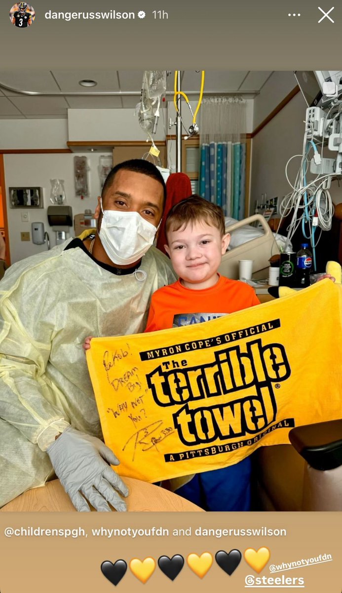 Wilson at UPMC Children’s Hospital. #Steelers #NFL