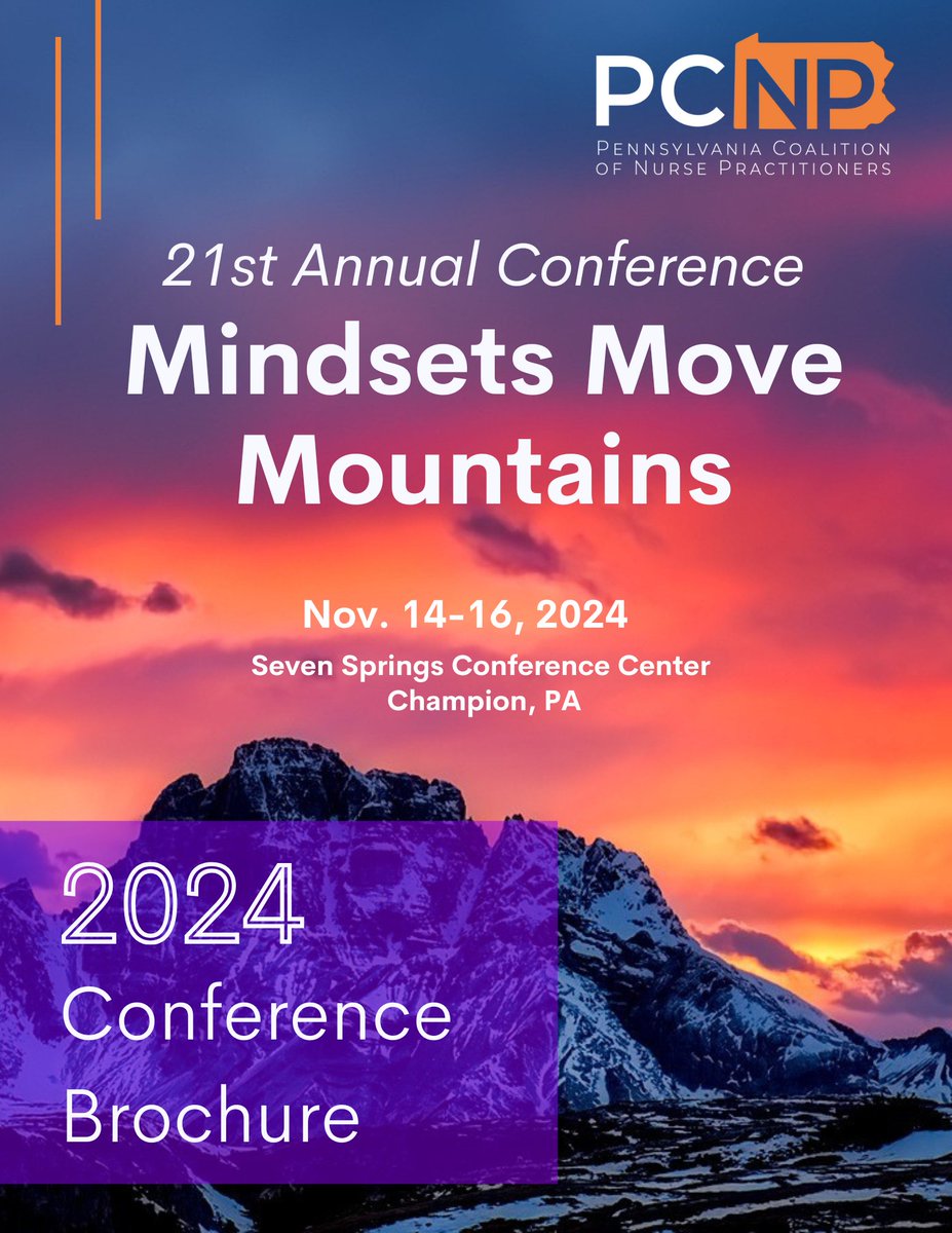 Learn more about all of the exciting sessions at PCNP's 2024 #AnnualConference!
View the daily agendas, session schedules, and descriptions of each educational course in the 2024 conference brochure.
Get ready for the conference and view the brochure here: pacnp.org/2024_Annual_Co…