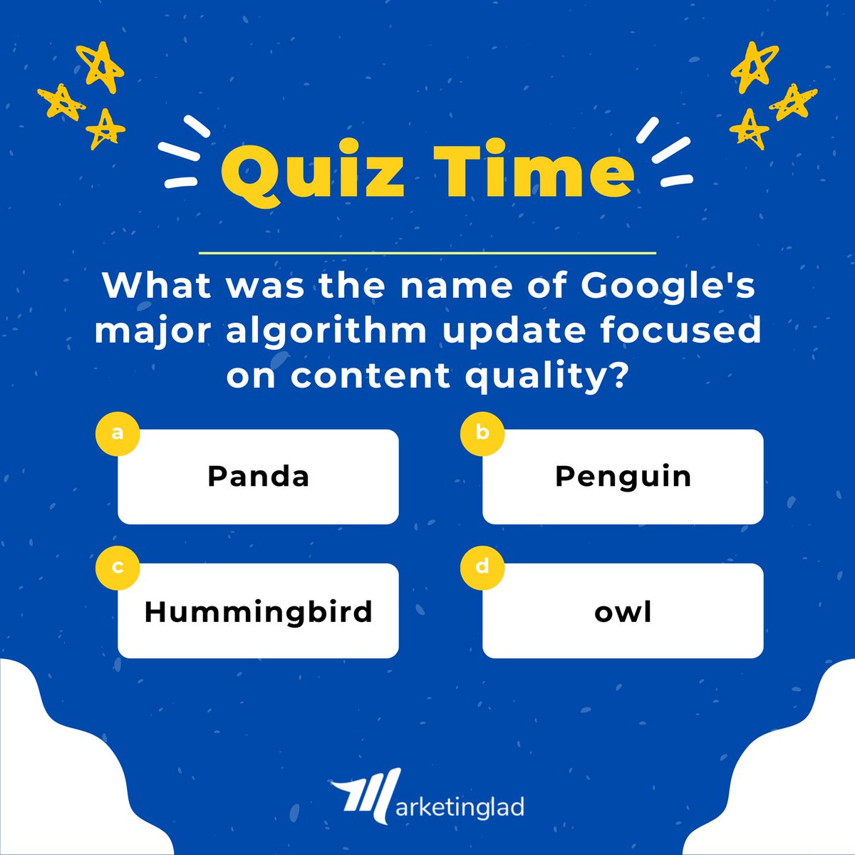 marketing_lad's tweet photo. Comment below your answers!β¬οΈ
#SEOQuiz #ContentMarketing #MarketingStrategy #OnlineMarketing #SEOTesting #LearnSEO #SEOCommunity #MarketingQuiz #SearchRank #WebAnalytics
#GrowYourTraffic https://t.co/5L0Z5GtxpO