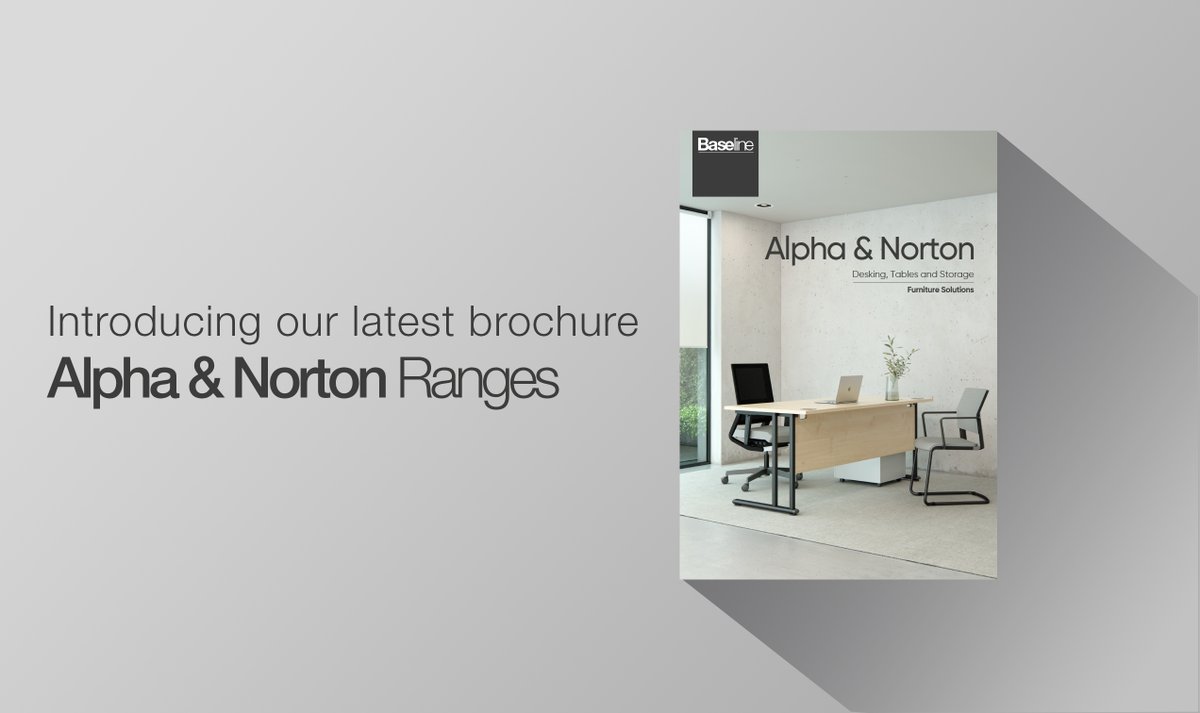 Baseline_OFLtd's tweet photo. Introducing our new brochure and specification guide for Baseline Alpha and Norton ranges. 

We are a UK manufacturer of high quality workplace furniture solutions that are modern, affordable and easily assembled. 

Download here: https://t.co/fwaAYsgh1S https://t.co/1xept1vVlJ