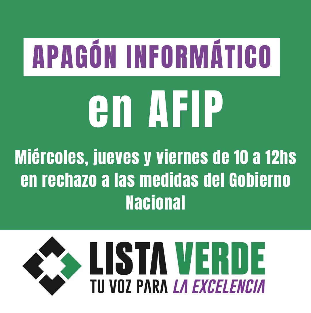 Los gremios de AFIP salieron a rechazar la disolución del organismo y el despido de más de 3.000 empleados, así que anunciaron un paro de actividades y un “apagón informático” durante tres días: miércoles 23, jueves 24 y viernes 25 de octubre.