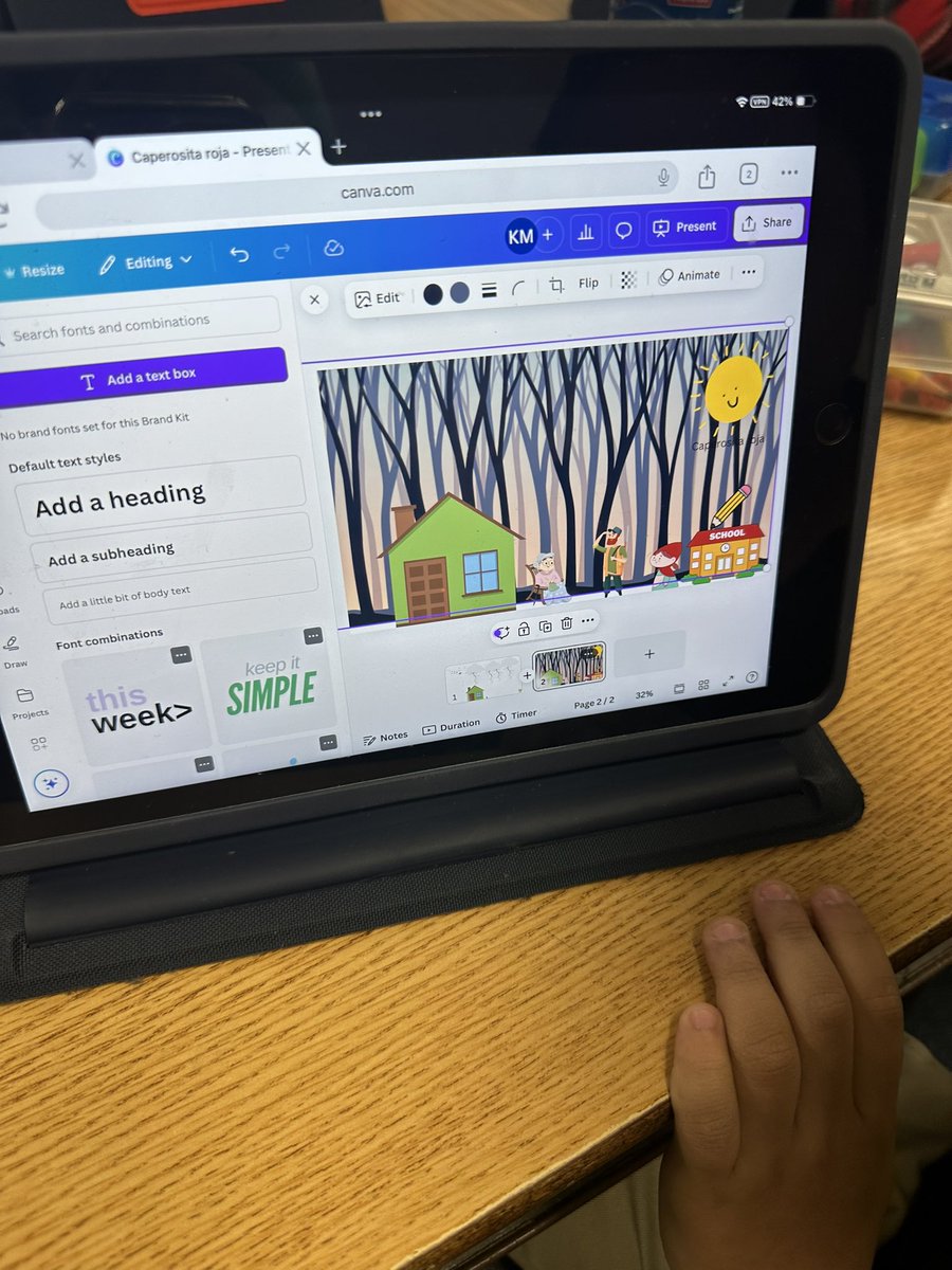 unalibrarian's tweet photo. From XSTREAM to the 1st grade  classroom. Mrs. Andujo’s students used their knowledge of @canva to create “Setting of the Story” as a review of their lesson.  Thank you @EdTechSara for teaching our students to use this powerful tool! @GreenbriarFWISD 
#collaboration #XSTREAM https://t.co/6KJGxJJqzX
