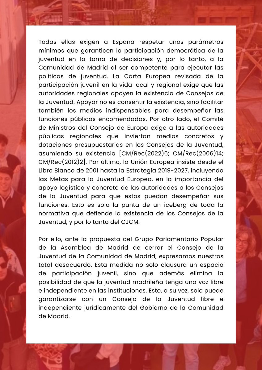 Consejo de la Juventud de la Comunidad de Madrid tweet media