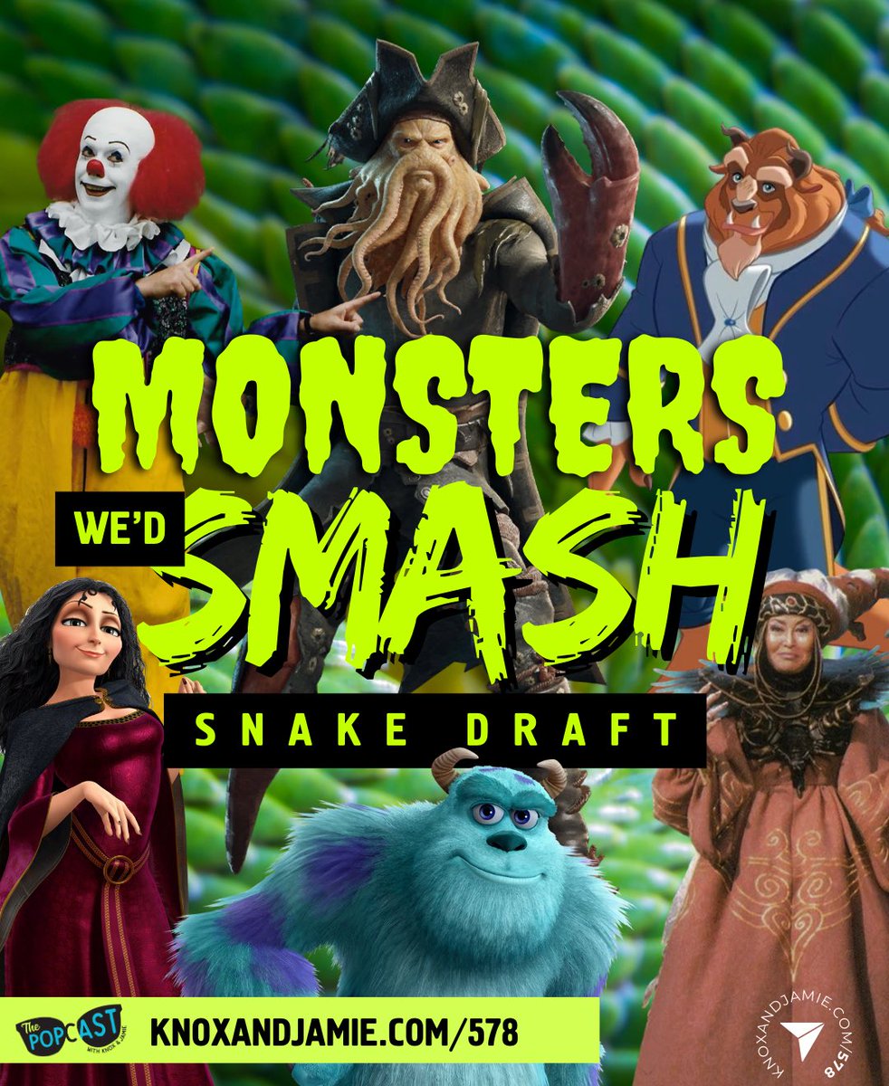 NEW! Monsters We’d Smash. We’re joined by @erinhmoon for this seasonal snake draft. From misunderstood beasts to charismatic villains, join us as we rank the monsters that make us think, “Wait…am I into this?” throughout pop culture.

Listen: KnoxandJamie.com/578 🧟‍♂️🧛‍♂️🧌