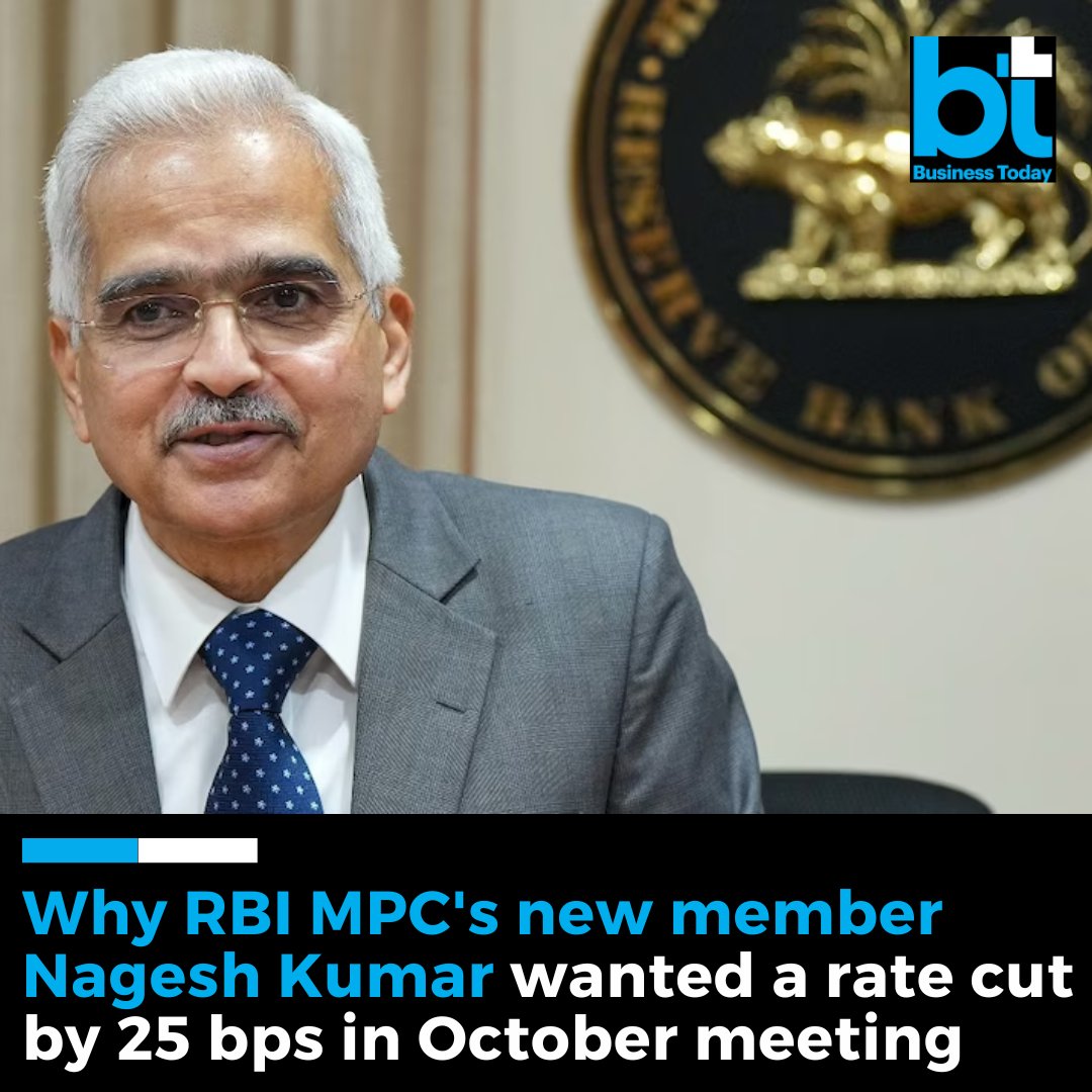 business_today's tweet image. 💰 📈 #Economy | #RBI #MonetaryPolicyCommittee's new member Nagesh Kuma, in the October meeting minutes, noted that despite the healthy balance sheets of companies and government reforms, private #investment has yet to gain momentum.

➡️ Kumar highlighted that the primary driver