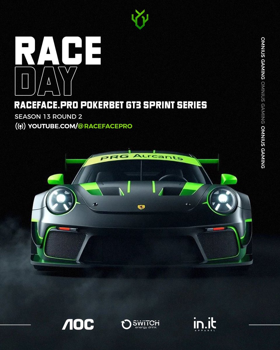Omnius Gaming (@omnius_gaming) on Twitter photo It's that time again for our drivers to send it and burn rubber down the straights! We head to Valencia for Round 2 of the <a href="/RaceFacePro/">RaceFace.Pro</a> GT3 Sprint series
Lets show the boys in green some support! Tonight at 8:10pm!
#Omnius #BleedGreen 💚🏁 It's that time again for our drivers to send it and burn rubber down the straights! We head to Valencia for Round 2 of the <a href="/RaceFacePro/">RaceFace.Pro</a> GT3 Sprint series
Lets show the boys in green some support! Tonight at 8:10pm!
#Omnius #BleedGreen 💚🏁