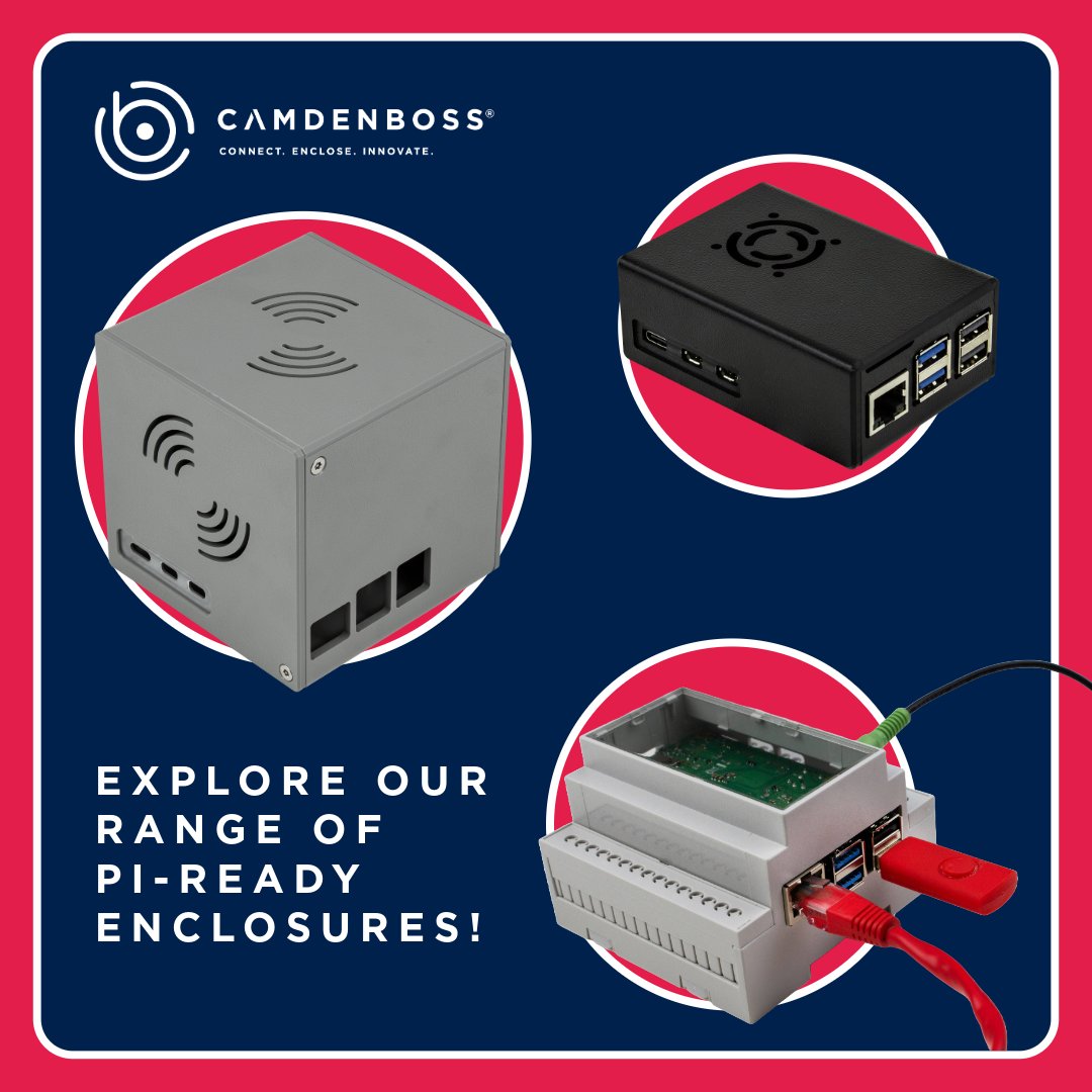 Explore the range &amp; find the perfect fit for your project camdenboss.com/camden-boss/en…

#ukmanufacturing #ukmfg #supportukmfg #picube #pienclosure #raspberrypi #pi #developmentboard #enclosures #plasticenclosures #electronics #electronicsenclosures #electronics #components #camdenboss