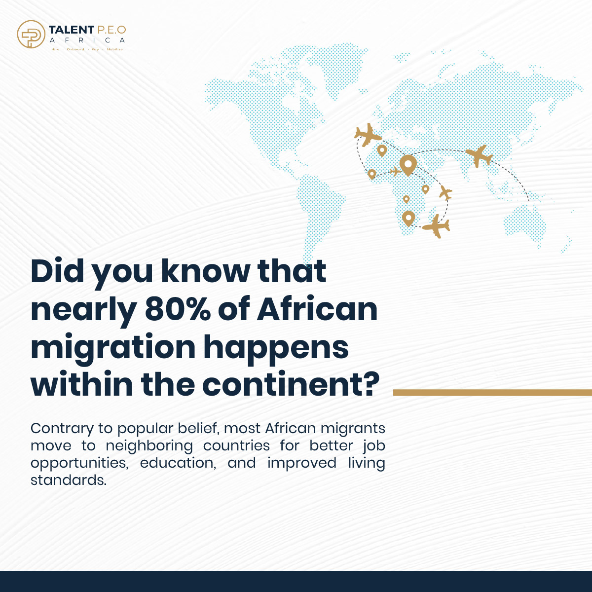 TalentPEO's tweet photo. What This Means for Your Business?

Expanding into Africa offers access to a skilled workforce eager to enhance local economies. Talent PEO Africa streamlines immigration, employment, and compliance for your team.

Contact: info@talentpeo.com | Visit: https://t.co/UQQTZvXmZG https://t.co/k9z6bKBIXC