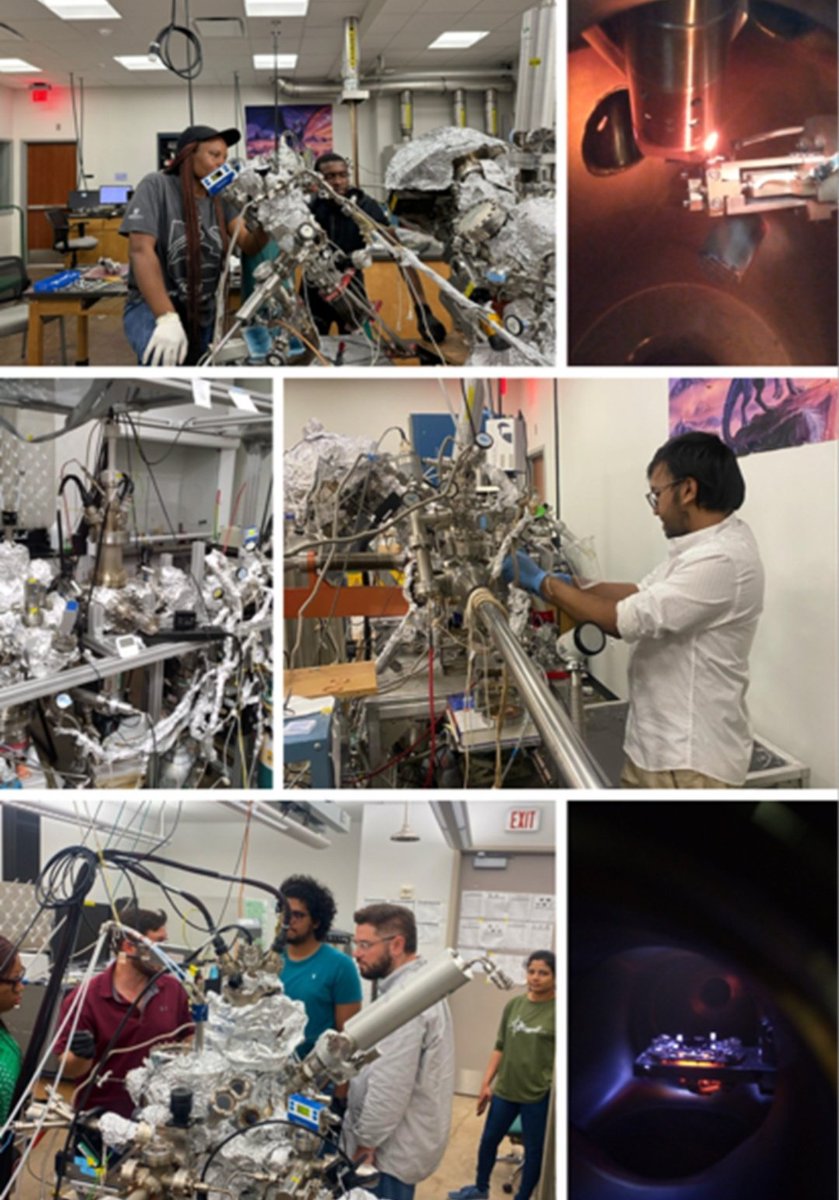UNT_CGSO's tweet photo. Graduate students @maris282 @walesherbey @anushkap101 and colleagues from Kelber’s lab use PVD, UHV-EC, XPS &amp; AES all under UHV system, for reduction of nitrogen to ammonia, reduction of CO, microelectronics processing and other applications. Good job here 👏

Happy #ACS_NCW https://t.co/mupP6bsafF