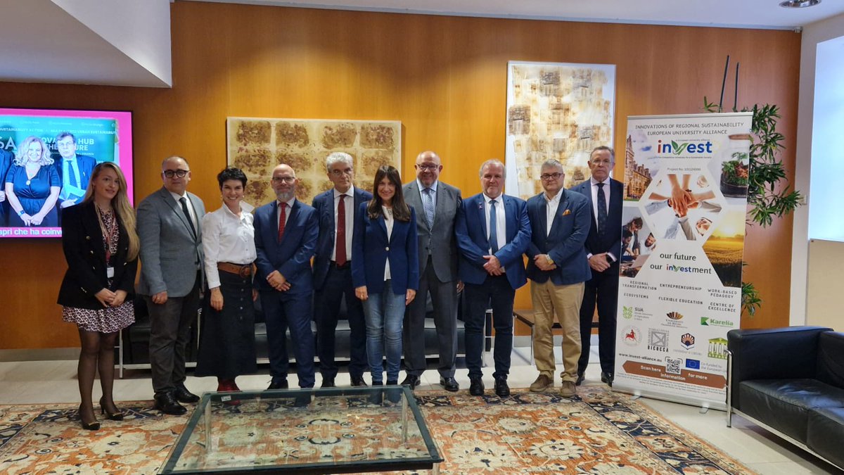 Clement_URCA's tweet photo. Strategic meeting of the European Alliance @invest_european, hosted in the university of Milano-bicocca @unimib: a great opportunity to develop international research and education for our students. @universitereims https://t.co/pbbsv34ROQ