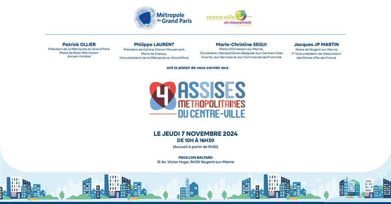 🗓️Jeudi 7 novembre, <a href="/GrandParisMGP/">Métropole du Grand Paris</a> et <a href="/MonCentreVille/">Centre-Ville en Mouvement</a> vous attendent au <a href="/pavillonbaltard/">pavillonbaltard</a> pour la 4e édition des Assises Métropolitaines du Centre-Ville. 🏘️

👉metropolegrandparis.fr/fr/actualites/…