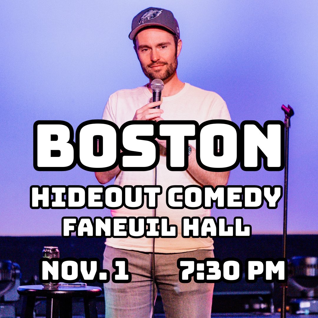 Boston! For one night only I’m coming back to headline my fav room in one of my fav cities. One lucky audience member will receive a signed copy of my diploma from <a href="/emersoncollege/">Emerson College</a>. Or maybe I’ll just give away the real one whichever is easier. See you November 1!