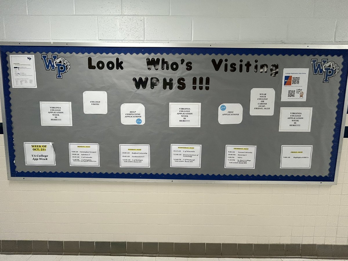WPHS College & Career Center (@wphsccc) on Twitter photo Class of 2025- This is the 3rd day of Virginia College Application Week! Register & attend a college visit, come to the CCC during lunch for help w/your application or to get your fee waivers. Check your email & Schoology for details! #VCAW
<a href="/WPHSSS/">WPHSStudentServices</a> <a href="/theWPboard/">West Potomac HS (we/they/them)</a> Class of 2025- This is the 3rd day of Virginia College Application Week! Register & attend a college visit, come to the CCC during lunch for help w/your application or to get your fee waivers. Check your email & Schoology for details! #VCAW
<a href="/WPHSSS/">WPHSStudentServices</a> <a href="/theWPboard/">West Potomac HS (we/they/them)</a>