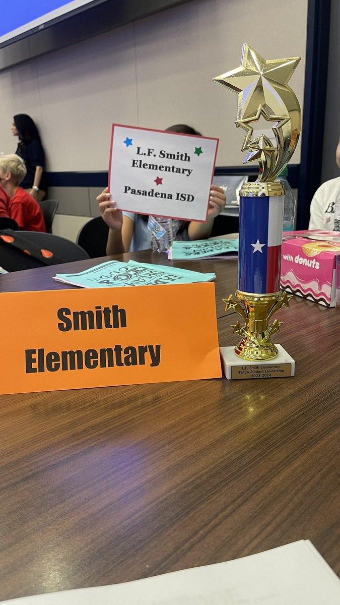 lorenarojo's tweet photo. π₯TEPSA Student Leadership Awards and workshop is happening today! I am so proud of our @LFSmithElem Tigers! π―π«Άπ½@PasadenaISD_TX @TEPSALRU @TEPSARegion4 @TEPSAtalk @tepsamark #ThisisLFSmith π https://t.co/1k8HD725N3