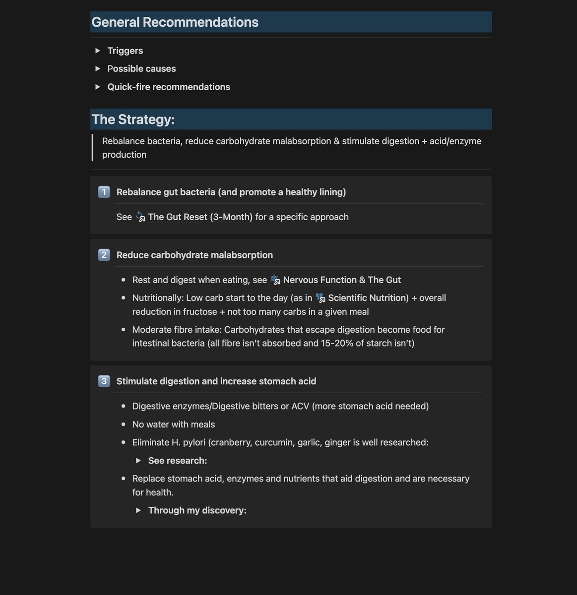 → Acid Reflux &amp; GERD

Primary Cause: Low stomach acid → Bacterial overgrowth + Maldigested carbohydrates → Increased intra-abdominal pressure → Acid where it’s not supposed to be

Top Picks: Rebalance gut bacteria, reduce carbohydrate malabsorption, stimulate digestion and