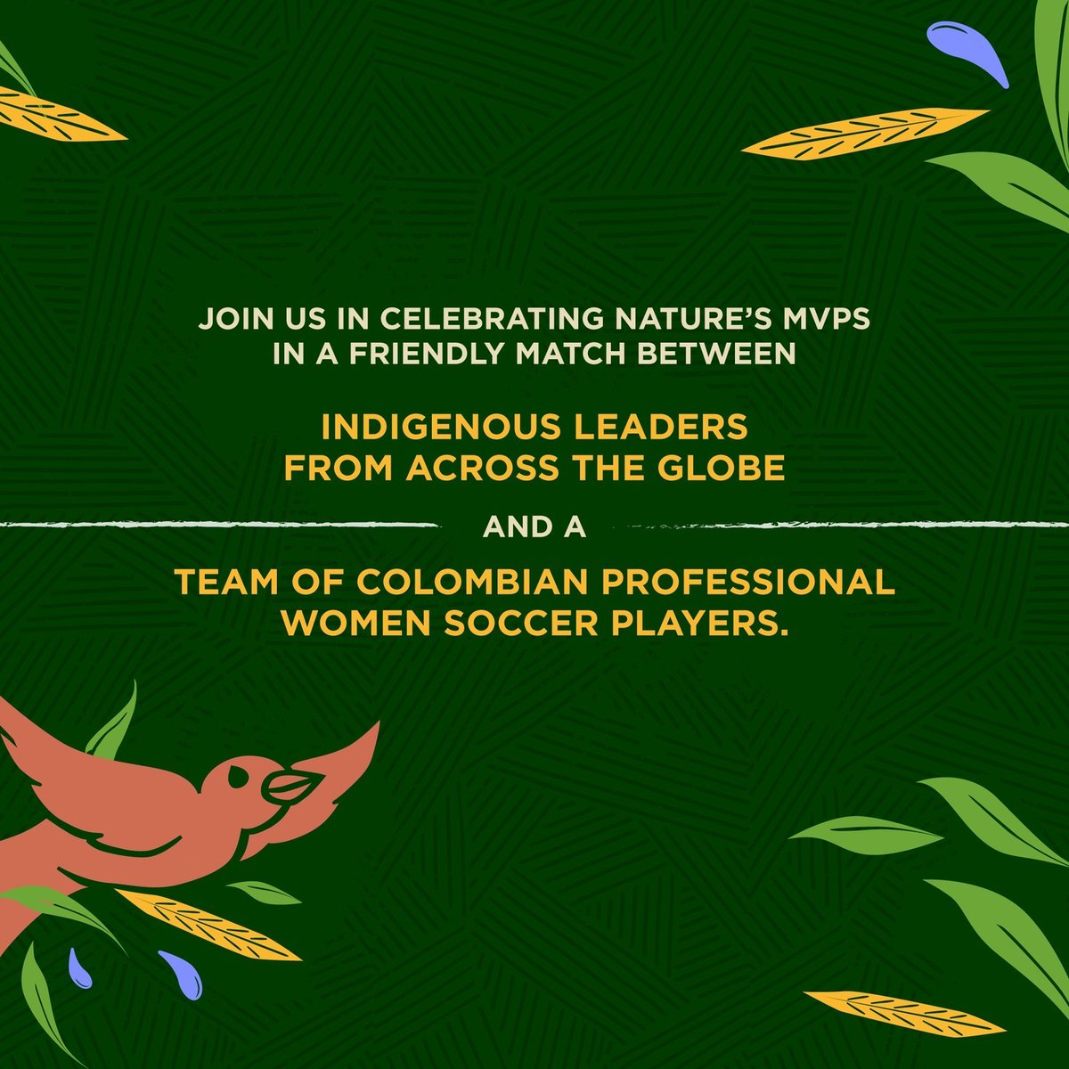 NiaTero's tweet photo. Join us in the #MatchOfOurLives, where Indigenous Peoples – nature's MVPs – lead the charge against climate change and biodiversity loss. 🌍

⏰ This #COP16 event will take place on 10/27 from 6:30-8:30 pm
Cancha de Futbol, El Dorado at Cl. 13A, Cristobal in Colon, Cali https://t.co/dJXhUKtTCM