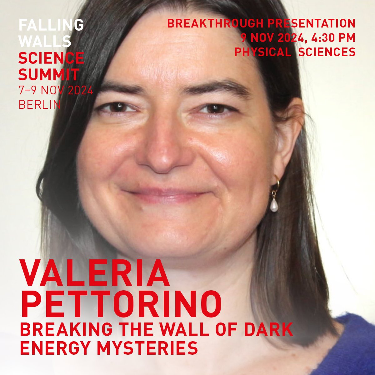 🌌 Valeria Pettorino <a href="/vpettorino/">Valeria Pettorino</a>, Project Scientist for <a href="/ESA_Euclid/">ESA's Euclid mission</a>, is the #FallingWalls Science Breakthrough of the Year 2024 in Physical Sciences!

Her research on dark energy &amp; matter unravels cosmic mysteries by mapping galaxies and testing cosmological models.