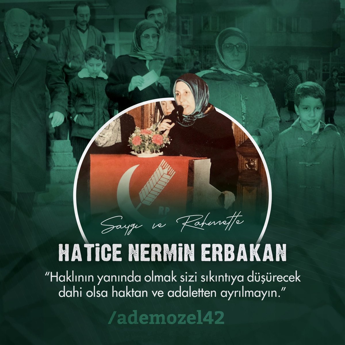 ademozel42's tweet photo. Hatice Nermin Erbakan Annemizi Vefatının Yıl Dönümünde Râhmet, Minnet ve Özlemle Anıyoruz. Mekânı Cennet, Makamı Âlî Olsun. 🤲🤲

#ademozel42 #rpademozel 
@ademozel42 @rpademozel https://t.co/AElCnZ6SmL