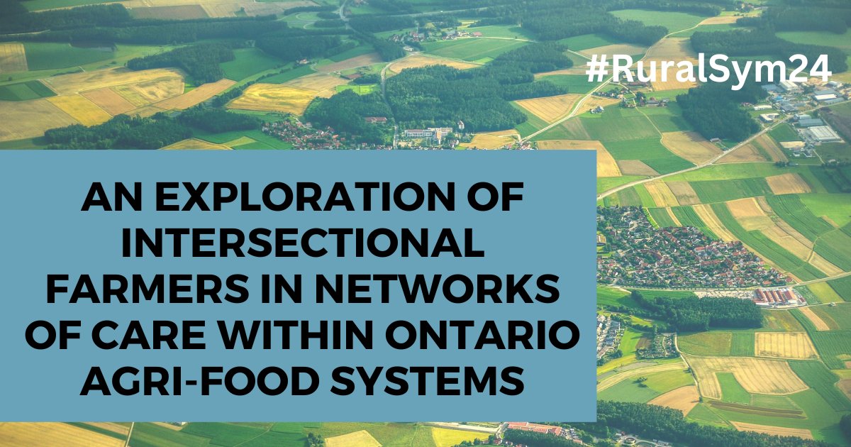 Check out <a href="/francisjabile/">Francis Jabile</a> poster from the #RuralSym24 

An Exploration of Intersectional Farmers in Networks of Care within Ontario Agri-food Systems

ow.ly/vrFk50QLgs2

#RuralGuelph <a href="/SEDRD/">SEDRD</a> @OMAFRA <a href="/AgInnovationON/">Ontario Agri-Food Innovation Alliance</a>