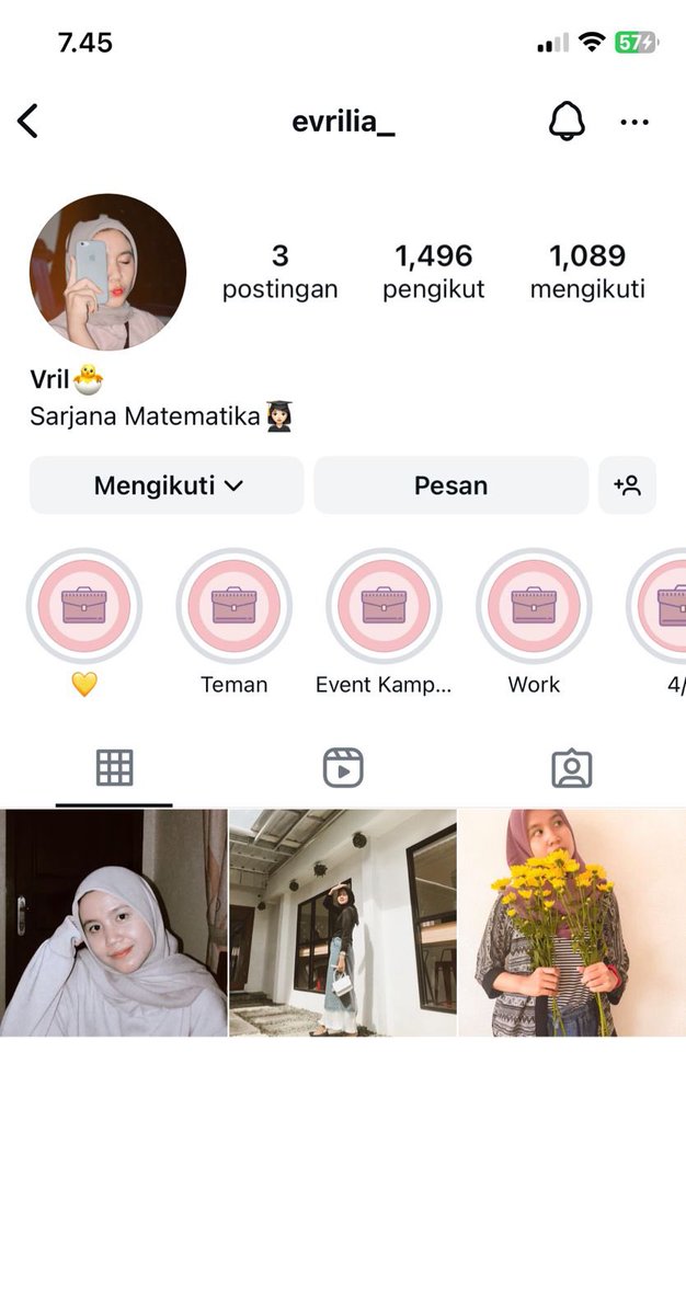 nih guys ig nya boleh silaturahmi nama nya eveilia ningsih