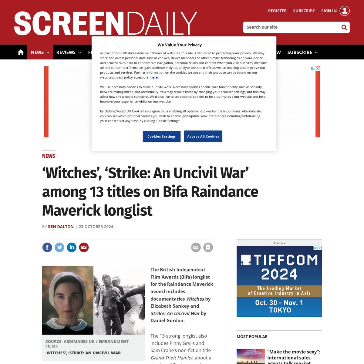 It's great to share the 13 films &amp; 'creative, cash-conscious and risk-taking filmmakers' who've been longlisted for this year's <a href="/BIFA_film/">BIFA</a> <a href="/Raindance/">Raindance Film Festival</a>  Maverick Award

And it's brilliant that Screen Daily, Variety &amp; The Hollywood Reporter all shared this news!