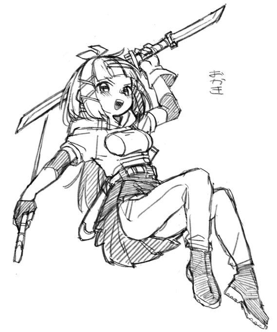 柄の両側に刃が付いた武器(名前わからん)持った女の子いいよねのrkgk 