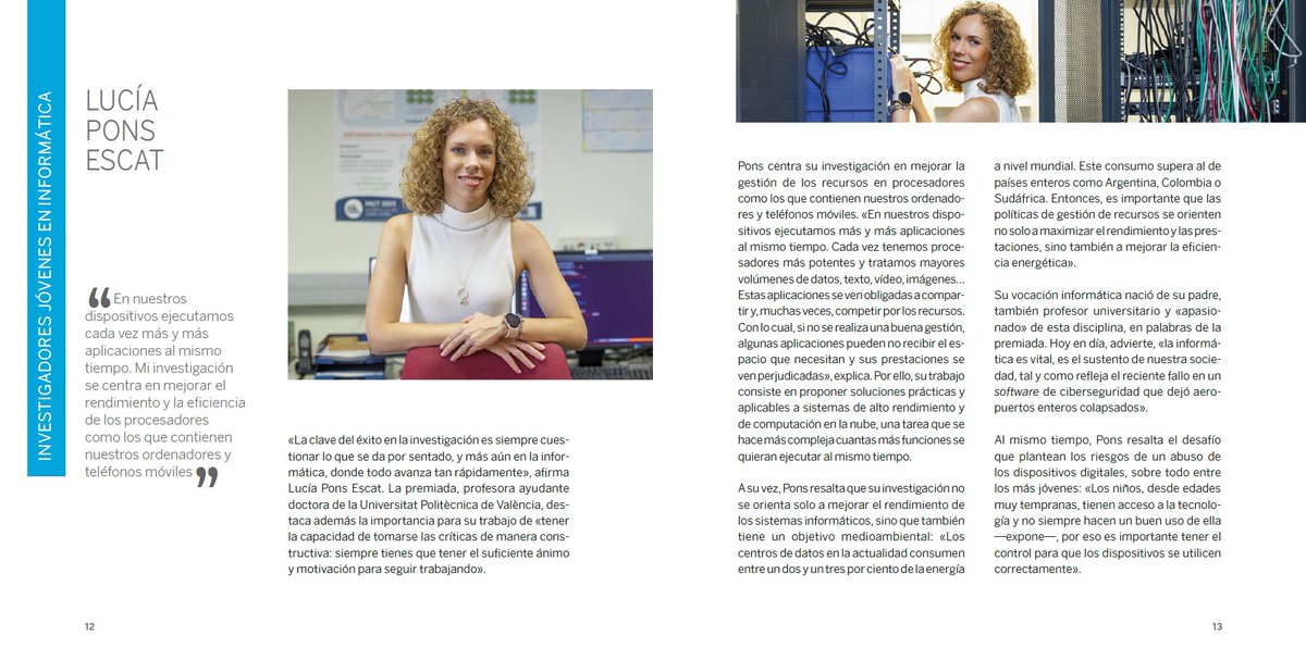 UPV's tweet photo. 🏅 La investigadora posdoctoral de la @UPV Lucía Pons (@luciapons25), galardonada en la modalidad de Investigadores Jóvenes en Informática de los premios de Investigación de la @scie_inform-@FundacionBBVA.

👏🏻 ¡Enhorabuena, Lucía! #orgulloUPV https://t.co/IQkfbBFn32