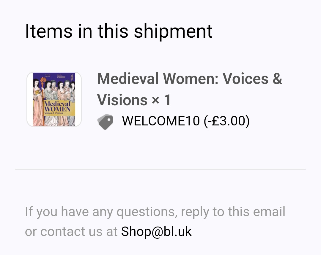 Dr Katherine Weikert (@kateweikert) on Twitter photo OMG I forgot I preordered my catalogue <a href="/britishlibrary/">British Library</a> <a href="/BL_Publishing/">British Library Publishing</a> #medievalwomen!!!!! The last carriage on this train probably heard my squee. OMG I forgot I preordered my catalogue <a href="/britishlibrary/">British Library</a> <a href="/BL_Publishing/">British Library Publishing</a> #medievalwomen!!!!! The last carriage on this train probably heard my squee.