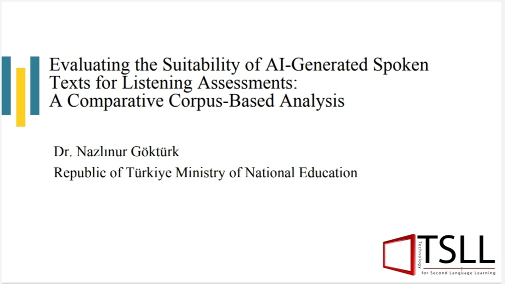 Getting ready for my presentation at #TSLL2024 feels like an academic homecoming. If you're interested in learning more about the appropriateness of AI-generated spoken texts for listening assessments, join me this Friday at 9:30 AM (Iowa time). 

apling.engl.iastate.edu/conferences/te…

#ISU