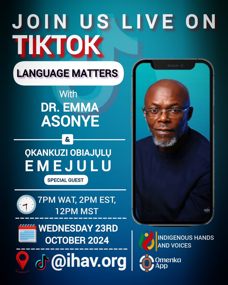 It promises to be another educative and informative time on Language  Matters as we host one of our own, Prof. Emejulu.