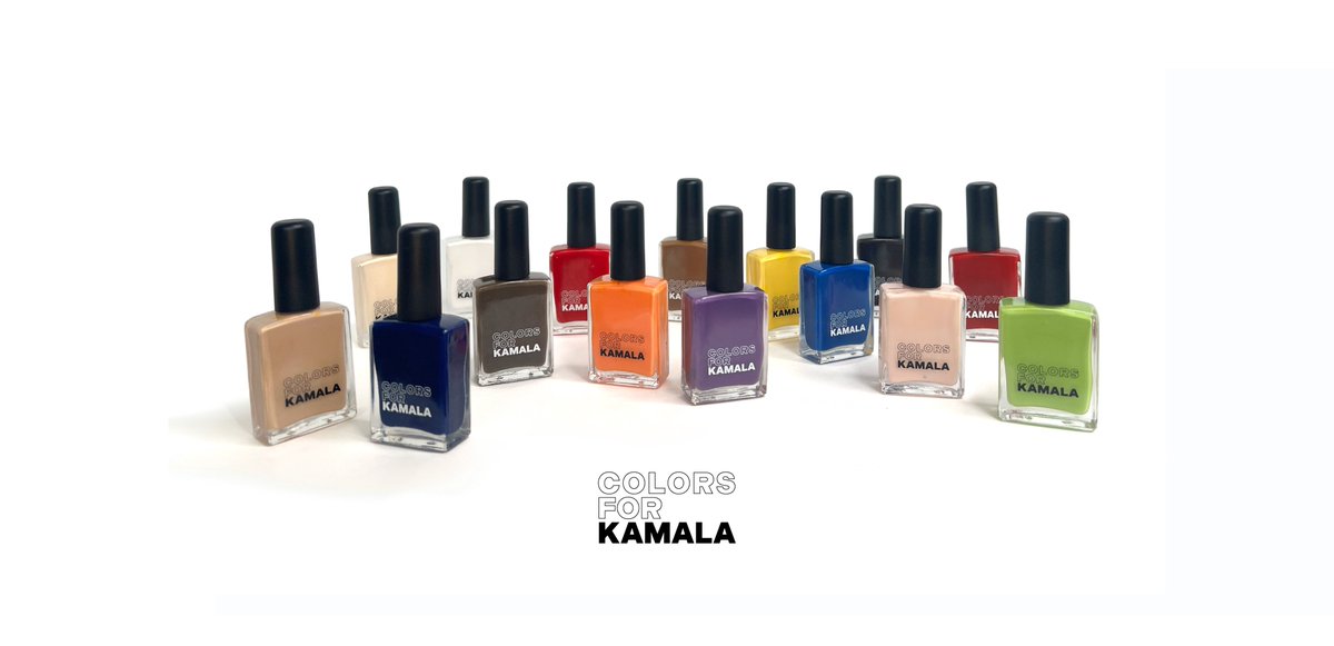 cmclymer's tweet photo. This is pretty neat. A project called Colors for Kamala is selling limited edition nail polish sets, with all proceeds going to the Harris-Walz campaign. A great way to support the VP and look good doing it.

Purchase here: https://t.co/XAa9HDiRXM https://t.co/9t5cVoclQJ