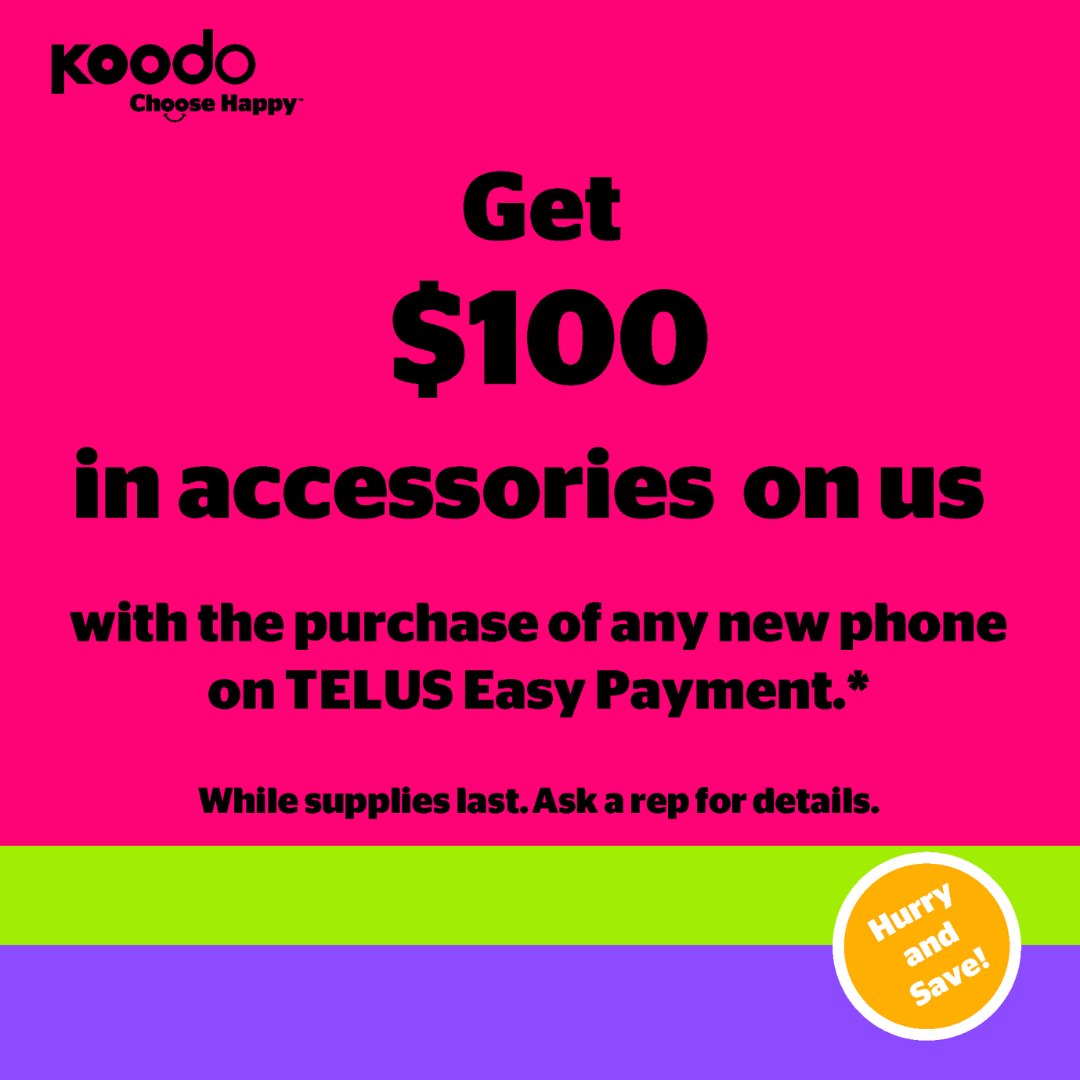 Accessories on us! Get a $100 credit with your new device activation today! Ends November 12.*

Visit in-store for details: hubs.li/Q02TqsXJ0
*Conditions apply.