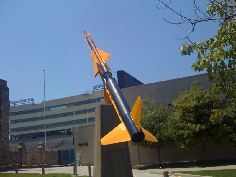 SickosCommittee's tweet photo. Sure, your college rivalry is intense, but Toledo has a rocket pointed at Bowling Green. https://t.co/t3JGNSnjUC