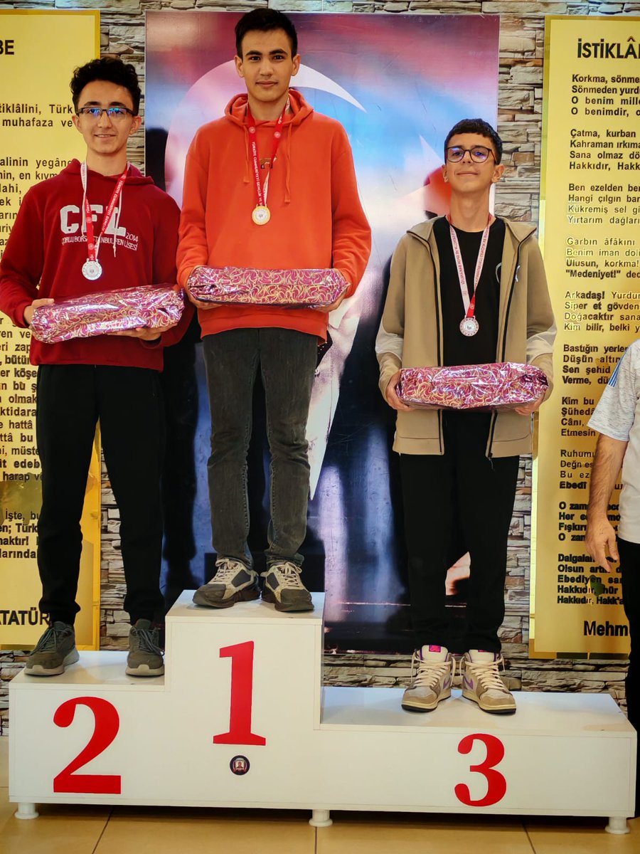 29 Ekim Cumhuriyet Bayramı Liseler Arası  Satranç Turnuvasında bireysel olarak öğrencimiz Emre Alperen Kılıçarslan ilçe 1.si olmuştur. Kendisini tebrik ediyor, başarılarının devamını diliyoruz.
<a href="/hete61/">Hüseyin ERDOĞAN</a> <a href="/CorluMem/">Çorlu Milli Eğitim Müdürlüğü</a>  <a href="/DursunADAR67/">DURSUN ADAR</a> <a href="/meb_dinogretimi/">MEB Din Öğretimi Genel Müdürlüğü</a>