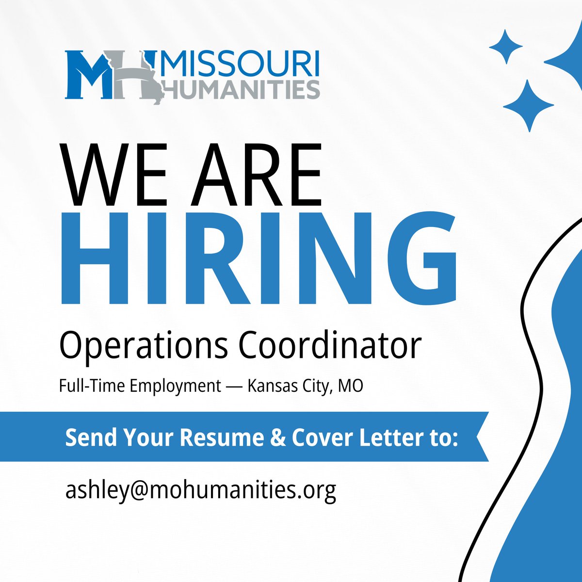 🌟 We Are Hiring! 🌟
Missouri Humanities is looking for an Operations Coordinator to join our team! For more information, please visit: mohumanities.org/operations-coo…